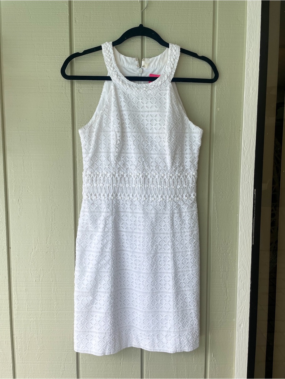 Lilly Pulitzer White Lace Midi Halter Dress